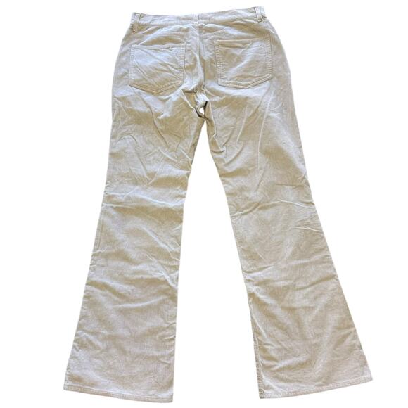 Womens Pants Size 8 Tan Corduroy Work Wear Low Rise Flare Casual Classic Retro - Picture 5 of 7